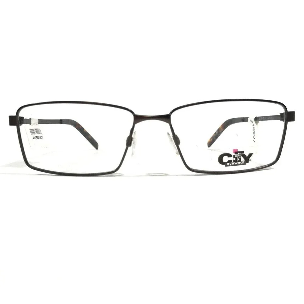 City Eyewear DC 38 COL 10 Eyeglasses Frames Grey Square Full Rim 53-15-140